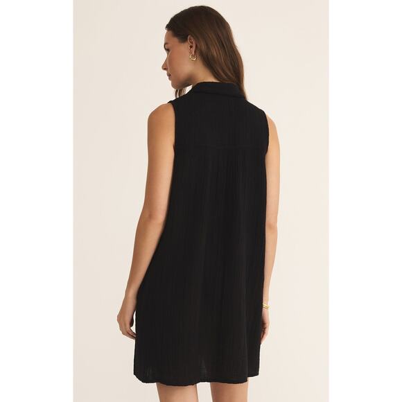 Z Supply New Light Mini Dress - Black NWT SIZE M - Picture 3 of 4